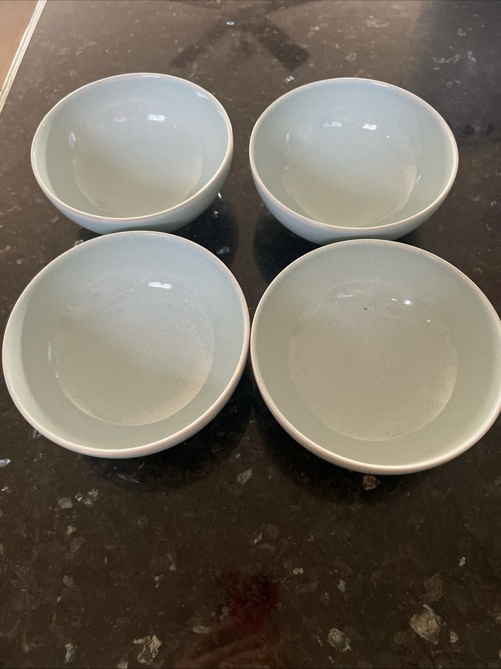 Denby Powder Blue Pasta Bowls, Set of 4 Preowned